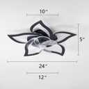 Yfrest Ceiling Fan with Lights Remote Control, Black Personalized Ceiling Fan with Light, 6 Speeds 3 Light Color Flush Mount Ceiling Fan for Kitchen Bedroom