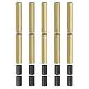 PATIKIL 5" Tall Candle Covers Sleeves, 10Pcs Metal E12 Chandelier Socket Sleeves with Insulation Heat Shrinkable Flame Retardant Tube Bulb Light Base Holder for Lamps, Green Bronze