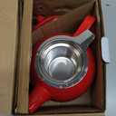 FORLIFE Curve Teapot with Infuser, 24-Ounce, Red