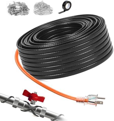 LantingMing Heat Tape for Water Pipes Roof & Gutter Snow De-Icing Heat Cable 160 feet 5 Watts Per Foot, Water Line Heat Tape Keeps Water Flowing at -40°F 5W/FT, 120V (160FT)
