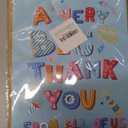 Penitue Large Thank You Card, 15.75x10.63in/40x27cm Jumbo Giant Appreciation Greeting Card with Envelope A Very Big Thank You for Teacher Boss Retirement Coworker Farewell (Blue)