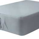 Twin Fitted Sheet for Air Mattress, with 18-24 Inch Extra Deep Pocket, Soft Breathable Air Bed Mattress Sheet Cover for Inflatable Bed, Grey