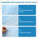 4 x 2 Pcs Clear Covers for Hobonichi Weeks, 8 x 7.6 Inches Transparent Plastic Planner Cover Protector Waterproof and Dust-Proof Notebook Protective Sleeve for Weeks Accessories