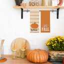 2Pcs Orange Stripe Dot Pumpkin Hello Fall Kitchen Towels Fall Kitchen Decor for Home Autumn Thanksgiving Harvest Gifts Waffle Weave Dish Tea Hand Towels for Farmhouse Kitchen Bathroom 14 x 23 Inches