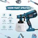 Paint Sprayer Tool 800W High Power Electric Spray Paint Gun Easy to Clean for Furniture Cabinets Fence Walls Door Garden Chairs Blue