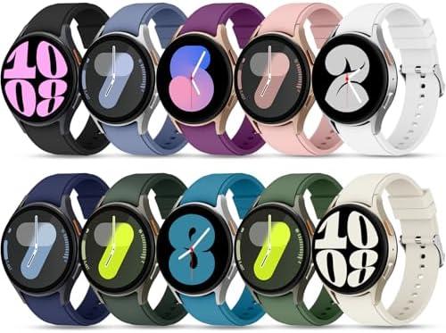 Lerobo 20Pack No Gap Band Compatible with Samsung Galaxy Watch 7 6 5 4 44mm 40mm/Watch 5 Pro 45mm/Galaxy Watch 6 4 Classic 47mm 46mm 43mm 42mm,20mm Quick Release Silicone Sport Band for Women Men set of 2