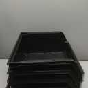 Akro-Mils 30235 AkroBins Plastic Storage Bins, Space-Saving Stackable Bins for Garage, Pantry, Craft Organization, 11" x 11" x 5", Black, 6-Pack