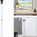 Upgraded Multi-Functional Door Security Bar & Sliding Windows Bar,Adjustable Heavy Duty Stoppers Jammer for Apartment,Home, Hotel Room