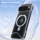 TORRAS Slim for Google Pixel 10 Pro XL Case Clear, Fit for MagSafe, Open Edge Frame, Phone Case for Pixel 10 Pro XL with Stand, Ultra Thin Minimalist, Never Yellowing, Shockproof Corner Cover, Clear