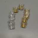 10 Pcs Crown Cake Topper Mini Baby Crown Tiny Queen Small Alloy Crystal Princess Headpiece Cake Decoration for Women Lady Girl Bridal Wedding Royal Themed Baby Shower Birthday Party(Gold, Silver)