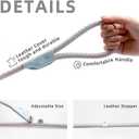 Durable Slip Leads for Dogs, Heavy Duty Strong Rope Slip Leash for Large, Medium Dogs No Pull Training Leashes (Blue with Orange Dots, 3/8" x 6 FT (0~30 lbs.))