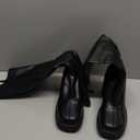 Ankis Knee High Boots Platform Boots for Women Chunky Heel Side Zipper Long GOGO Boots (6, Black Pu)