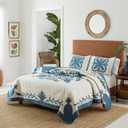 Tommy Bahama - Queen Quilt, Soft Cotton Bedding, Coastal Bedding Set, Oeko-Tex Certified (Aloha Pineapple Blue, Queen)