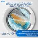 2-Pack Shoe Washing Machine Bag, 360 Deep Shoe Laundry Bag for Washer, Reusable Mesh Shoe Bag with Secure Zipper, Easy Clean Shoe Bag for Sneakers, Tennis Shoes & Gym Trainers