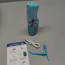 AquaSonic Kids' Water Flosser for Ages 6+ | Standard Nozzle, Orthodontic Nozzle & Waterproof Stickers | 4 Flossing Modes | Aquarium Adventures Theme (Blue)