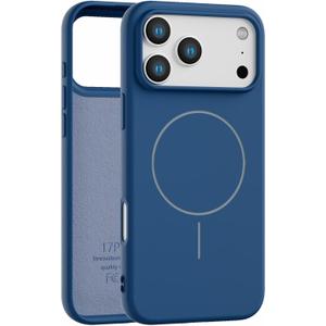 Compatible with iPhone 17 Pro Max Case Fit for Wireless Charging Soft TPU Back Shockproof Cover Slim Fit Protection Case Matte Skin Feel (Blue)