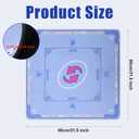 Mahjong Mat for Table, 31.5x31.5 Inch Square, Blue, Adults 36+, Tabletop Gaming Accessory