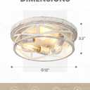 13 inch White and Gold Flush Mount Ceiling Light Fixtures,3-Light Modern Hallway Light Fixtures Ceiling, White and Gold Light Fixture Ceiling Mount for Farmhouse,Kitchen, Bedroom 1Pack