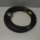 Guitrees Leader Garden Hose 15ft x 5/8", Heavy Duty Short Water Hose, Male to Female Fittings, Five Layered Braiding for Durability, 1000PSI Burst, 300PSI Working (Black)