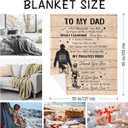 Dad Gifts from Son, Birthday Gifts for Dads Blanket 60"x50", Best Father Gift, Bonus Dad Gift Ideas for Father's Day Valentine's Day Anniversary Christmas, to My Dads Throw Blankets (Beige)