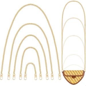 shynek Gold Purse Chain, 5PCS Crossbody Chain Strap, Gold Belt Chain, Chain Replacement Accessories, Purse Extender Strap for Crossbody Bags, Purses, Handbags (5 Sizes) (Assorted Sizes (Inches))