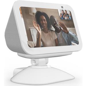 Swivel and Tilt Stand for Echo Show 5 (3rd Gen) - Viewing Angle Adjustable Stand for 5" Smart Display & Cell Phone with 280 Degree Rotating Base and Magnetic Attachment (White) Swivel and Tilt Stand for Echo Show 5 (3rd Gen) - Viewing Angle Adjustable Stand for 5" Smart Display & Cell Phone with 280 Degree Rotating Base and Magnetic Attachment (White)