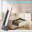 22 Inch 6 Pair Undermount Soft Close Drawer Slides Full Extension Drawer Glides Runners with 3D Locking Device for Frameless Cabinet
