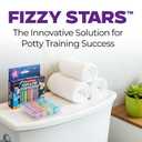 Safe & Fun Potty Training Toilet Targets, 40 Star-Shaped Tablets, Fizzing & Color Changing, 4 Colors, Ditch Those Diapers - Pee Targets for Boys and Kids
