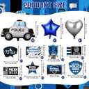 Ceenna 54 Pcs National Police Week Decorations Include Banner Balloons Sets for Policemen Policewomen Appreciation Week Festival Party Supplies (Silver Black Dark Blue)