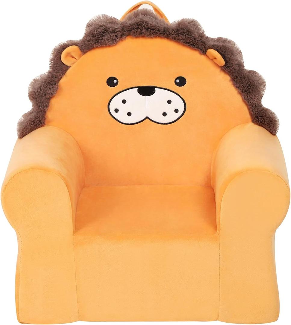 Cuddly Toddler First Chair, Premium Character Chair, Little Lion, 18 Month up to 3 Years (Orange)