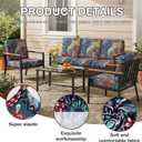 hyha 8Pcs Patio Cushion Covers, Stretch Outdoor Couch Cushion Covers Replacement, Washable Outdoor Chair/Sofa Slipcovers for Patio Furniture Cushions Protector with Elastic Bottom(Paisley,Cover Only)
