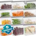 Dishwasher Safe Reusable Storage Bags Stand Up - BPA Free Reusable Sandwich Bags - Leakproof Gallon Freezer Bags, Silicone Food Storage Bags - Grey 12 Sandwich Bags