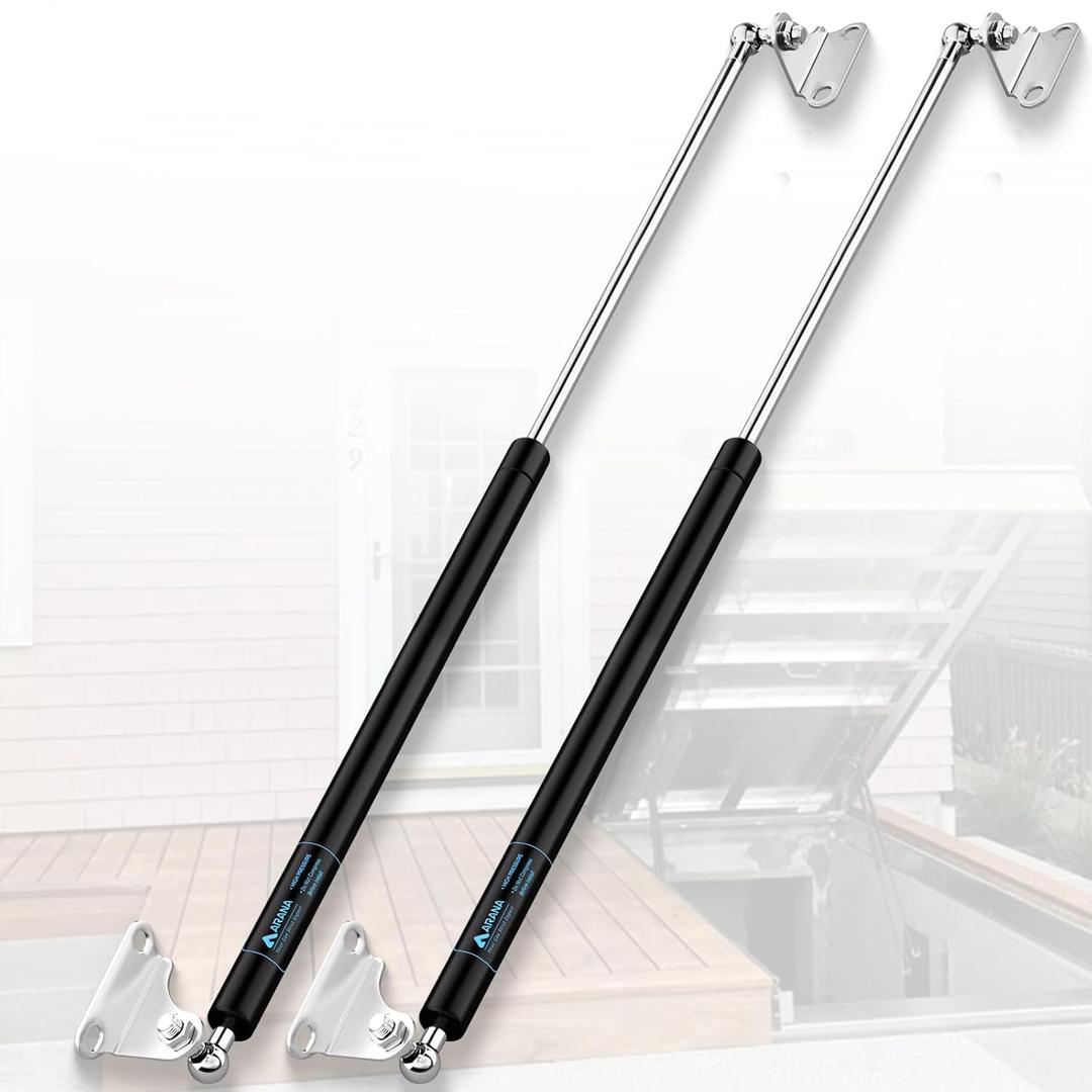 ARANA Gas Struts 36 inch 200Lb Gas Springs Shocks with Mounting Brackets, 36" Hydraulic Lift Support for Heavy Duty Lid RV Bed Camper Bed Trap Door Bench Lid (Fit 160-220lbs Lid), 2Pcs