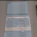 Keyboard Case for iPad 9.7 Inch 2018/2017 6th/5th Generation, Air 2/1 [Magnetic Detachable Wireless Keyboard][Support 3 System] Flip Stand Case with Pencil Holder for iPad 9.7, Light Blue