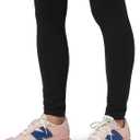 HUE Women's Ultra Soft Cotton Leggings with Wide Waistband, Full and Capri Length (Black)