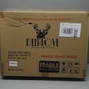 Deerlove 2 Tier Round Side Table, 16" Small Metal End Table with Removable Wooden Tray, Round Accent Sofa Coffee Side Table for Living Room, Bedroom, Balcony (Black)