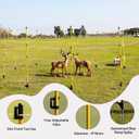 Electric Fence Posts 46 Inches, Fiberglass Step in Temporary Electric Fence Posts for Cows, Sheep, Dog, Portable Fence Stakes for Electric Fencing-50 PCS