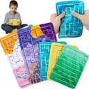 5 Pcs Marble Maze Mat Sensory Fidget Stress Relief Toys,Sensory Mat Anxiety Calming Toys,Tactile Sensory Toys for Kids Adults Teens Autism with Special Needs School Classroom Home Supplies, 2 Sizes