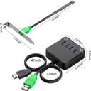 Computer PC Power Button, Desktop Power Button PC External Power Button with 4 Port USB 3.0 Hub