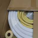 25FT Mini Split Line Set 1/4*3/8 OD HVAC Copper Tube Pipe Extension,3/8 Thickened PE Insulation Coil Air Conditioner Twin Copper Line Heating Equipment Hose with Flared Nuts (25FT (1/4+3/8) with wire)