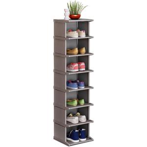 KANAV 8 Tiers Shoe Rack - Vertical Narrow Shoe Shelf Storage Organizer Sturdy Space Saving - Tall Narrow Shoe Rack for entryway Closet Hallway