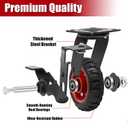 5 Inch Outdoor Caster Wheels Set of 4 Heavy Duty for All Terrain (2 Brake)