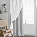 DWCN Layered Curtains for Living Room Blackout and Sheer Curtains Grommet Top Window Curtain Panels with Sheer Overlay for Bedroom, 52" x 84", Cloud Grey, 2 Pieces