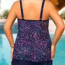 Plus Size Tankini Swimsuits - Women Two Piece Tankini Top with Shorts Flowy Swimsuit 2025 Bathing Suits, 28W