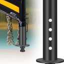 Fifth Wheel to Gooseneck Hitch Adapter with 4" Round Tube 2" 30,000 lbs Load Capacity, Gooseneck Adapter Attaches to 5th Wheel, Fit for Campers, Trailers, Tractors, Semi-Tractor