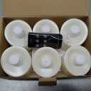 3"x3" Flickering Flameless Candles Waterproof, Battery Operated Candles with Remote Timer, Last 600 Hours Electric Fake LED Candles for Halloween Christmas Decoration, Ivory White, Set of 6