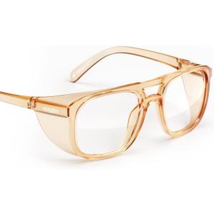 Stoggles Aviator Z87.1 Certified Safety Glasses, Blue-Light, UV Blocking Lens, Top & Side Shield, Anti-Fog, Stylish Eyewear