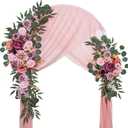 Wedding Arch Flowers, Artificial Flowers for Decoration, Large Flower Swag for Boho Styles Wedding Ceremony Floral Decor - Pack of 2 (Dusty&blush)