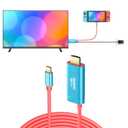 JINGDU USB C to HDMI Cable Compatible with Nintendo Switch 2017/OLED, USB-C HDMI Cable Replaces The Original Switch Dock for TV Screen Mirroring, 4K30Hz, Blue