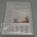 LAMIT Short Window Linen Curtains 48 Inch Length 2 Panels, 100% Blackout Linen Textured Thermal Curtains Back Tab and Rod Pocket Neutral Panels with White Liner for Bedroom, 34 x 48 Inch, Light Grey